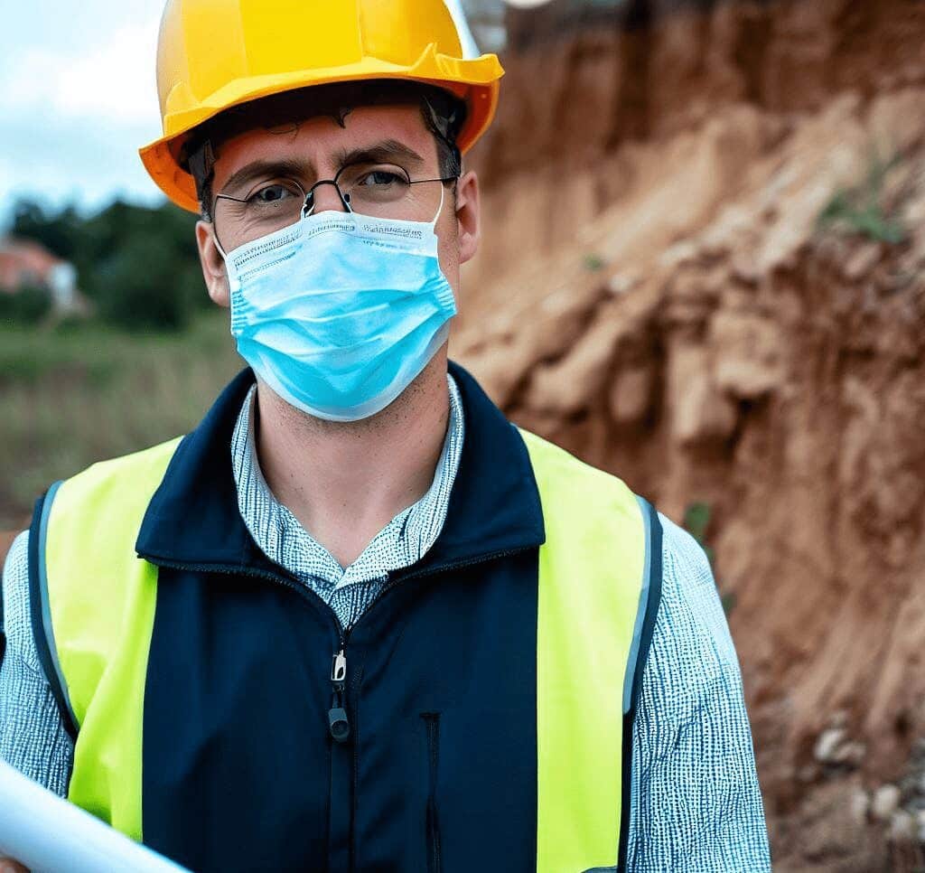 Ingénieur en géotechnique sur un chantier d'étude G1