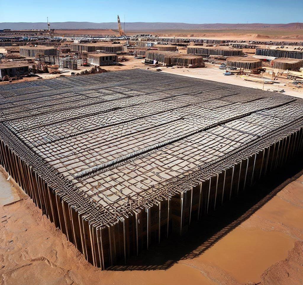 Image illustrant la construction d'un radier général pour la stabilisation des fondations.