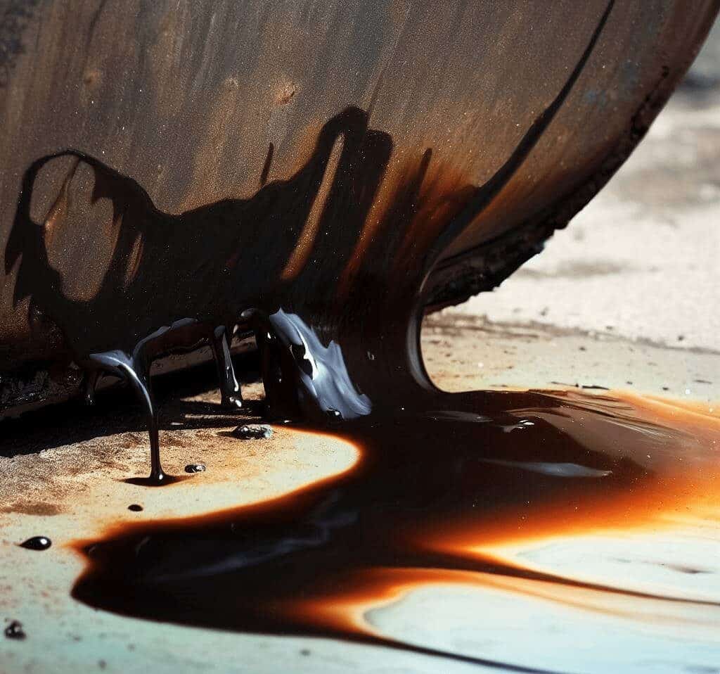 Une cuve de fioul enterrée qui fuit, causant une pollution du sol