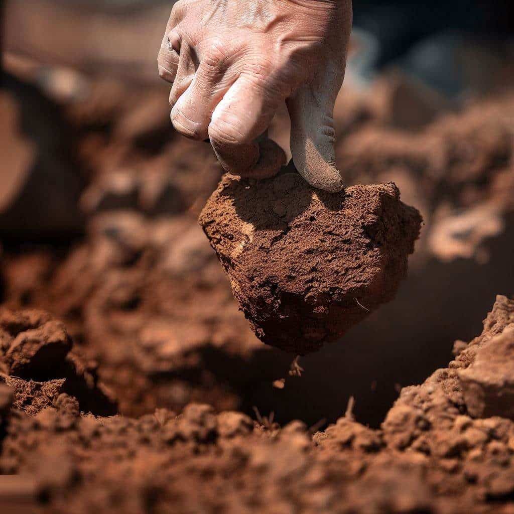 Main humaine soulevant une motte de terre